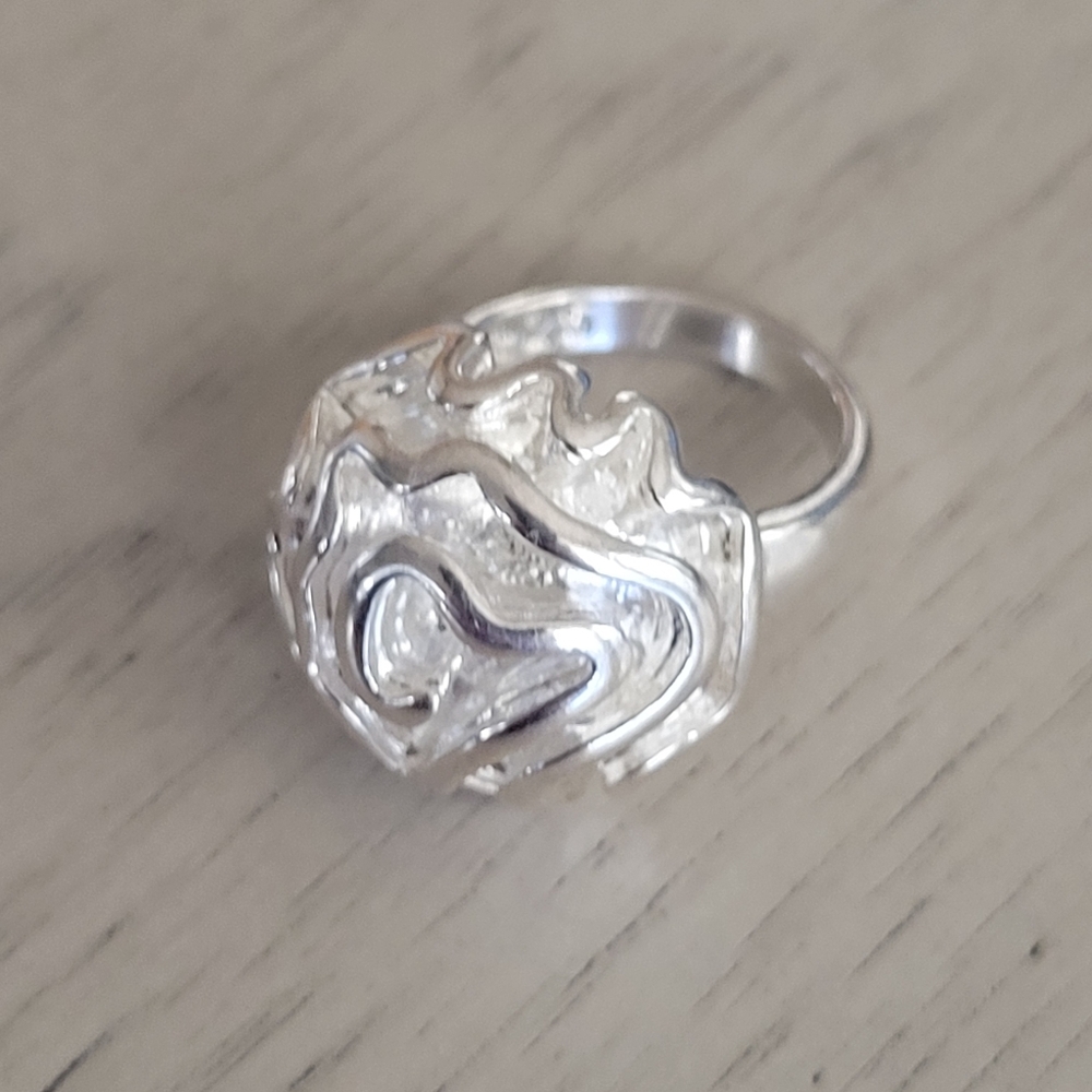 Sterling Silver 925‎ Rose Ring SIZE 5.25